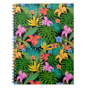 Hawaiian Tropical Flowers Design Notebook