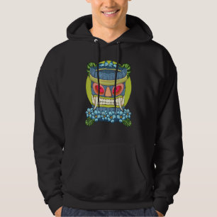 Hawaiian Tropical Flowers Tiki Mask Luau Party Tot Hoodie