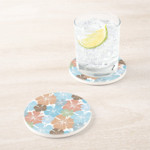 Hawaiian Tropical Hibiscus Flowers Coaster