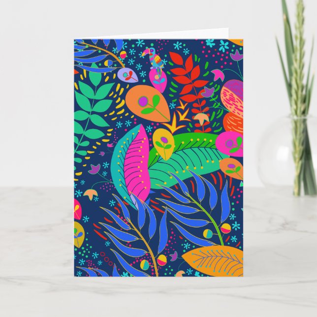 Hawaiian Tropical Jungle Card (Front)