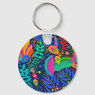 Hawaiian Tropical Jungle Keychain