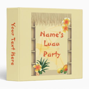 Hawaiian Tropical Luau Party Binder