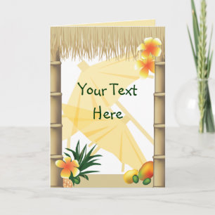 Hawaiian Tropical Luau Party Greeting Card