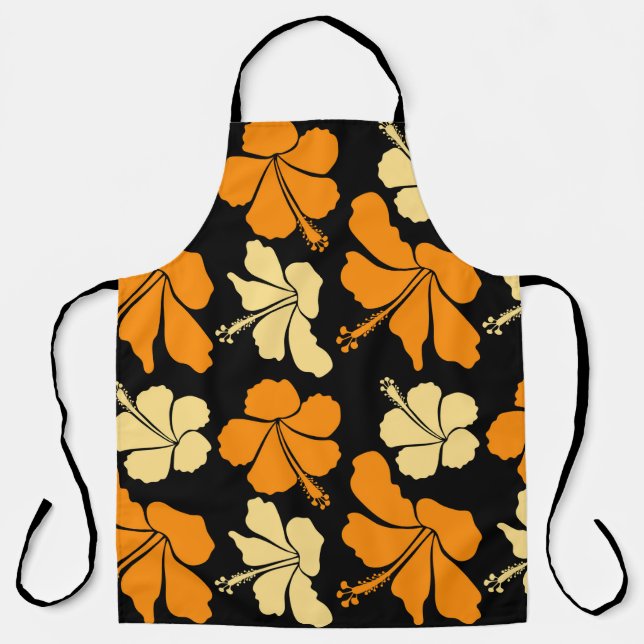 Hawaiian tropical natural floral seamless pattern  apron (Front)