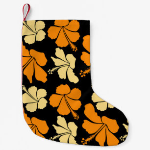 Hawaiian tropical natural floral seamless pattern  small christmas stocking