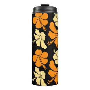 Hawaiian tropical natural floral seamless pattern thermal tumbler