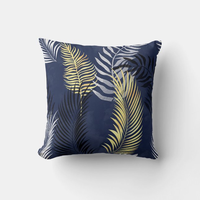 HAWAIIAN TROPICAL NAVY BLUE FERN COUSSIN (Recto)