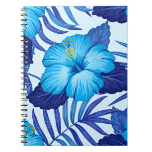 Hawaiian tropical plants, hibiscus pattern. notebook