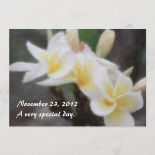 Hawaiian Tropical Plumeria Invitations