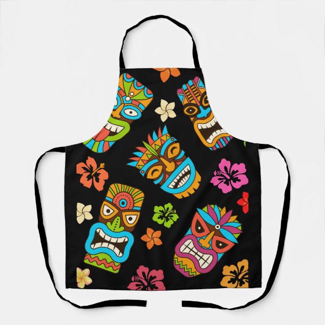 Hawaiian Tropical Print Apron (Front)