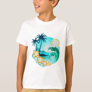 HAWAIIAN TROPICAL SURF ART T-Shirt