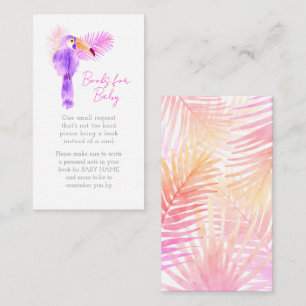 Hawaiian Tropical Toucan Baby Shower Book Request  Enclosure Card