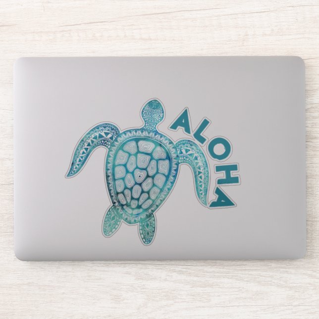 Hawaiian Turquoise Sea Turtle Aloha (Computer)