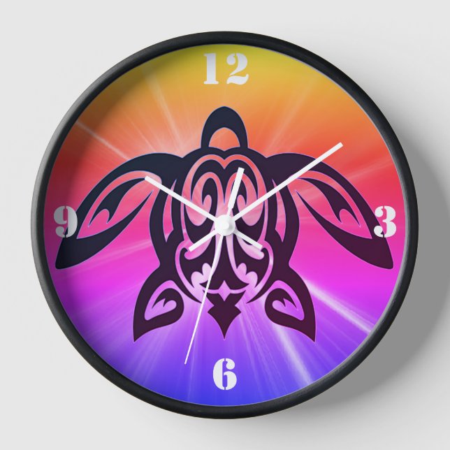 Hawaiian Turtle  Clock (Front)