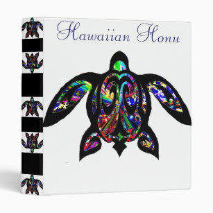 Hawaiian Turtle Honu Print Binder
