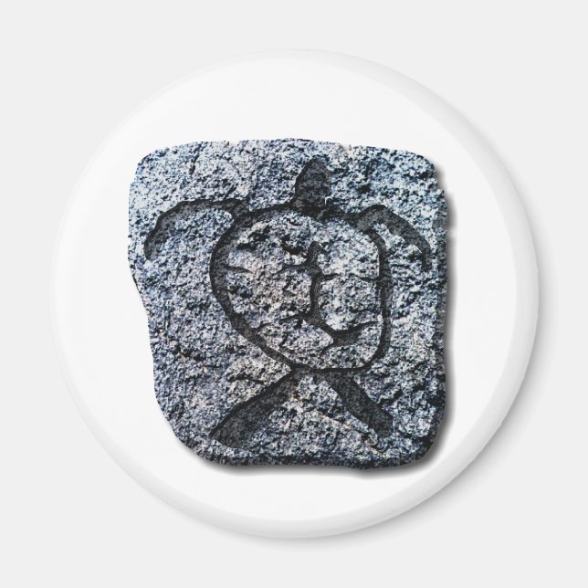 Hawaiian Turtle-stone Magnet (Front)