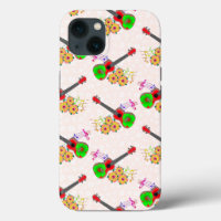 Hawaiian Ukulele Hibiscus Flowers Floral