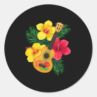 Hawaiian Ukulele Retro Uke Hibiscus