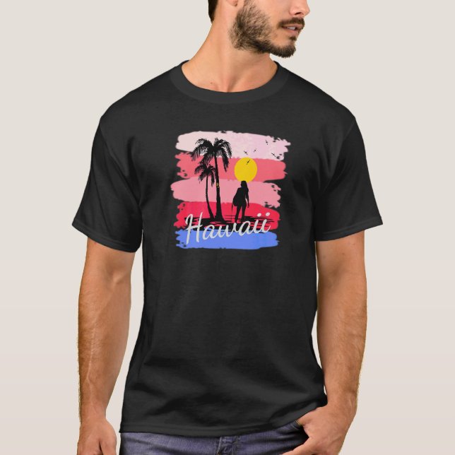 Hawaiian Vacation In Pastel Colours For Matching F T-Shirt (Front)