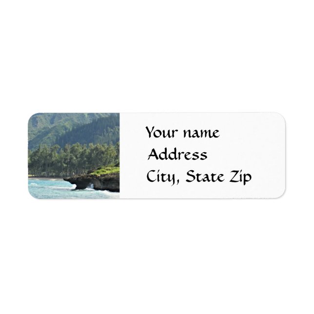 Hawaiian Vacation Return Adresse Labels (Devant)
