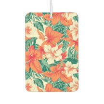Hawaiian Vibe Colourful Tropical Flowers Pattern Air Freshener