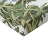 Hawaiian vintage island,  palm tree,  boat,  pink  faux canvas print (Corner)