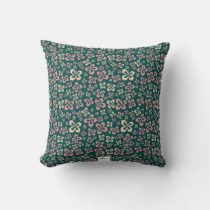 Hawaiian Vintage Lilies Flowers Pattern Throw Pillow