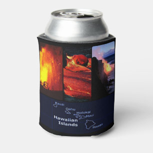 Hawaiian Volcano bottle wrap Can Cooler
