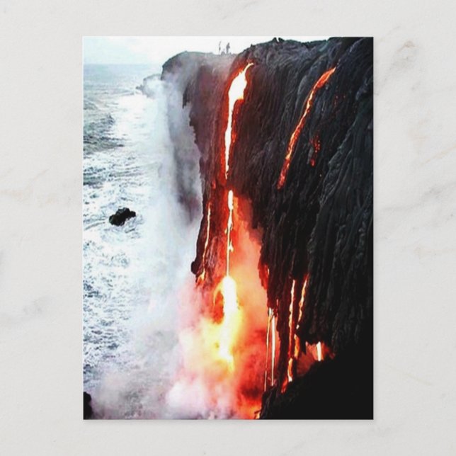 Hawaiian Volcano Lava Postcard (Front)