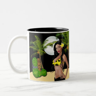 Hawaiian Wahine Pin-up Tiki Night Mugs