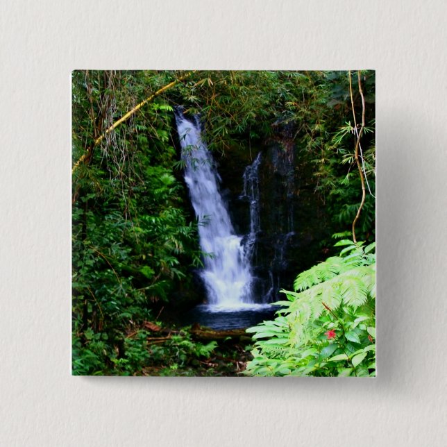 Hawaiian Waterfalls Button (Front)