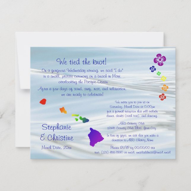 Hawaiian Wedding Invitation (Front)