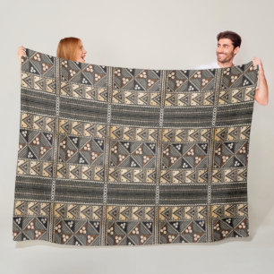 Hawaiian Wedding Tapa Pattern Fleece Blanket