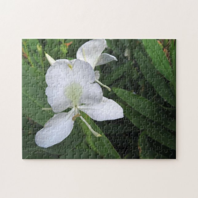 Hawaiian White Ginger Flower Jigsaw Puzzle (Horizontal)