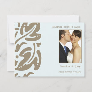 Hawaiin -Save the date -Blue Save The Date