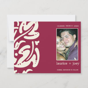 Hawaiin -Save the date postcard