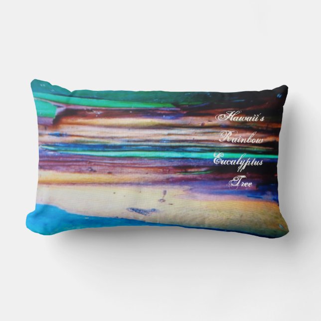 Hawaii's Rainbow Eucalyptus Tree Pillow (Front)