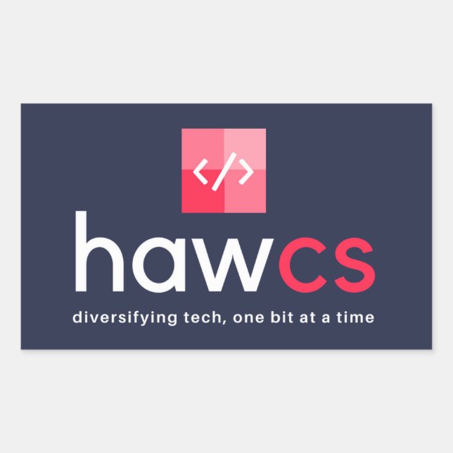 HAWCS Club Navy Rectangular Sticker (Front)