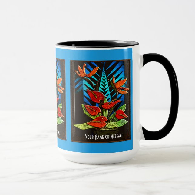 Hawiian Anthuriums (Personalized Mug) Mug (Right)