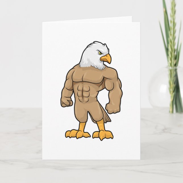 Hawk as Bodybuilder with Six pack Card (Front)