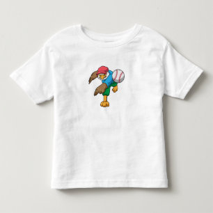 Hawk at Baseball with Baseball bat Toddler T-shirt