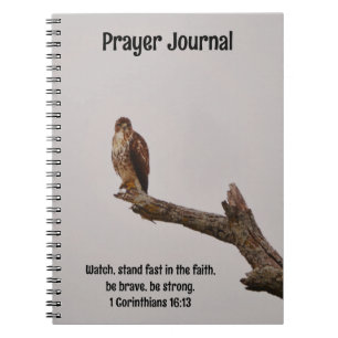 Hawk Bird Bible Verse Prayer Journal