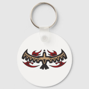 Hawk Eagle Tribal Tattoo Keychain