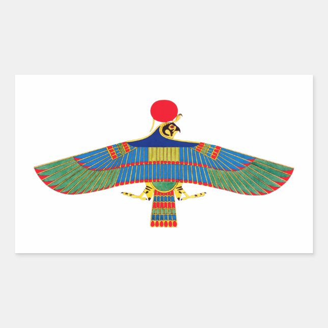 Hawk emblem Ra egypt ancient pharaoh pyramid god h Sticker (Front)