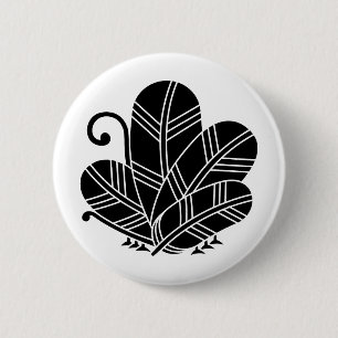 Hawk Feather 2 Inch Round Button