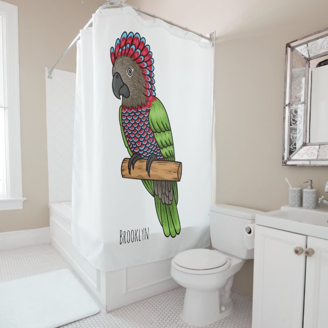 Hawk headed parrot bird cartoon illustration (In Situ)