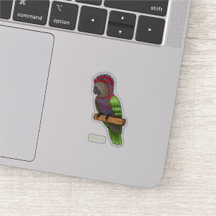 Hawk headed parrot bird cartoon illustration