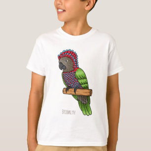 Hawk headed parrot bird cartoon illustration T-Shirt