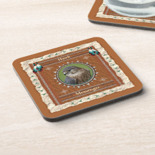 Hawk -Messenger- Cork Coaster Set of 6