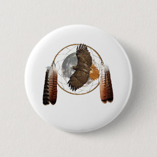 Hawk Moon 2 Inch Round Button